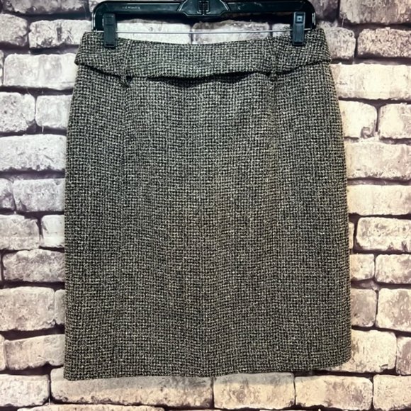 Outfit Petite Black & Ivory Fully Lined Skirt Size 8P - Picture 5 of 8